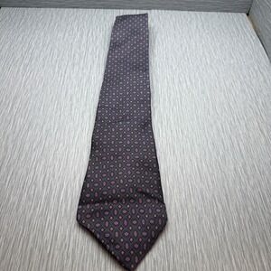 Harvard Coop Silk Tie Mens Gray Geometric Necktie Classic Preppy‎ Ivy League